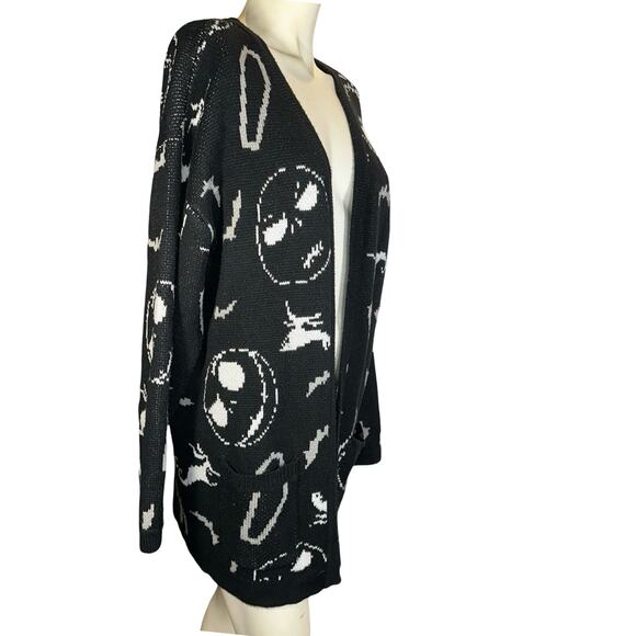 Disney Nightmare Before Christmas Black Open Front Back Lace Cardigan Size XL - Picture 3 of 5